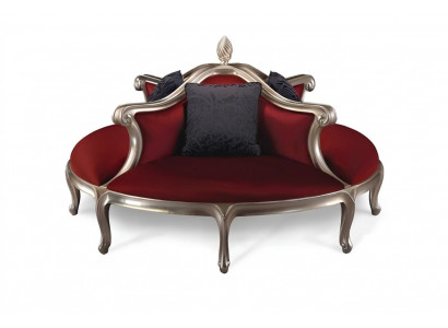Ronnen Divan Polster Kanape Polster Chesterfield Samt 4 Sëtzer Antik Stil