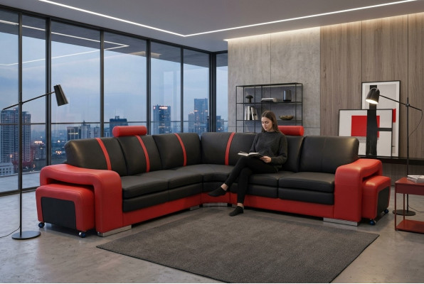 Design Eckcouch Polster Sitzlandschaft Garnitur Modern Miwwelen Sofaen