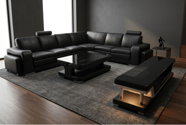 Lieder Canapé Wohnlandschaft Eck Garnitur Design Canapé L-Form A1109B Canapéen Couchen