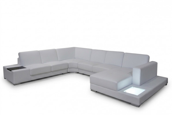 Ledersofa Couch Wunnlandschaft Eckssofa Garnitur Design Modern Sofa U-Form A1110