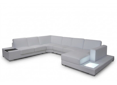 Ledersofa Couch Wunnlandschaft Eckssofa Garnitur Design Modern Sofa U-Form A1110