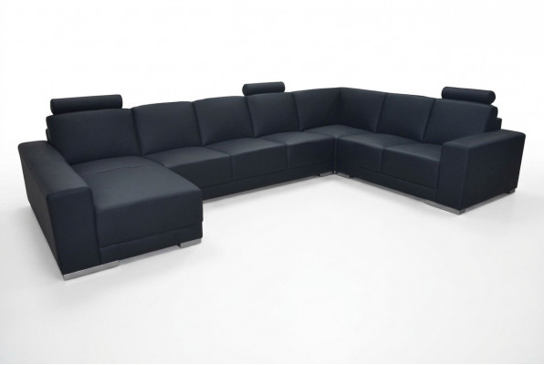 Ledercouch Couch Wunnlandschaft Eckcouch Garnitur Design Modern Couch U-Form
