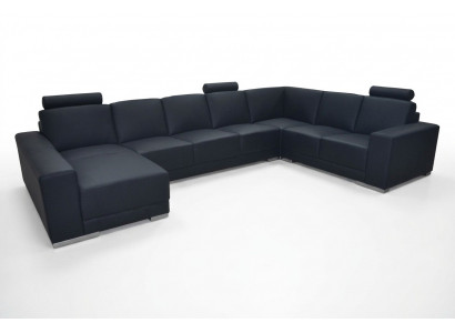 Ledercouch Couch Wunnlandschaft Eckcouch Garnitur Design Modern Couch U-Form