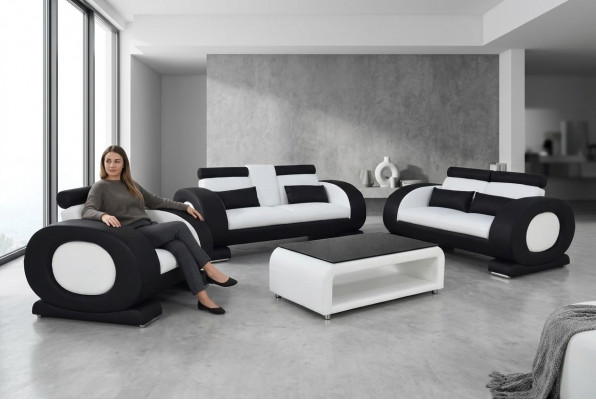 Sofa Couch Lieder Sëtz 3+2+1 Komplett Set Garnitur Designer Modern