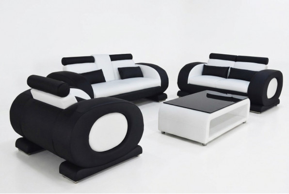 Sofa Couch Lieder Sëtz 3+2+1 Komplett Set Garnitur Designer Modern