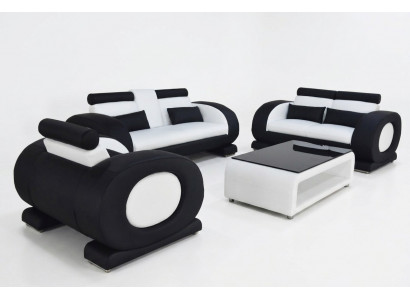 Sofa Couch Lieder Sëtz 3+2+1 Komplett Set Garnitur Designer Modern