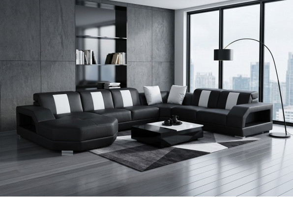 Lieder Sofa Canapé Wunnlandschaft Eck Garnitur Design Modern Canapé