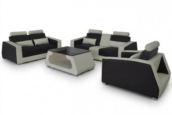 Polster Sofa Couche Sofen Couch Garnitur Design Garniture 3+2+1 Fauteuil