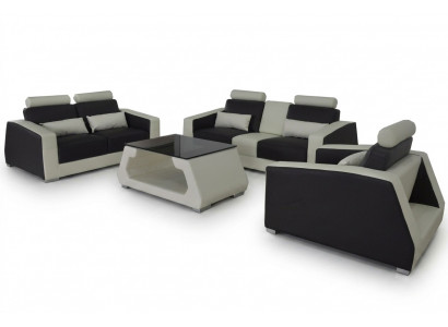 Polster Sofa Couche Sofen Couch Garnitur Design Garniture 3+2+1 Fauteuil