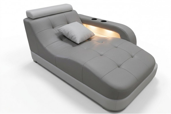 Designer Lieder Chaiselongue Modern Gro Liegen Ottomane Canapé Echt Lieder Relax