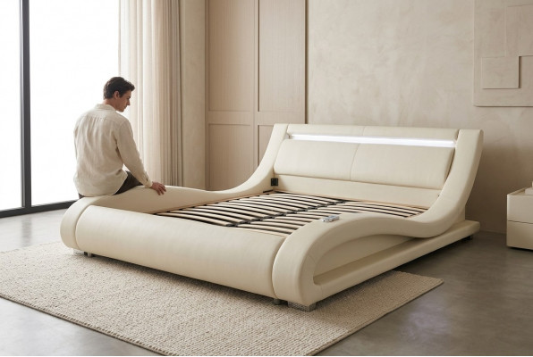 Luxus Lieder Design Polster Better Duebel Modern Beleuchtet Éischt Bettsystem