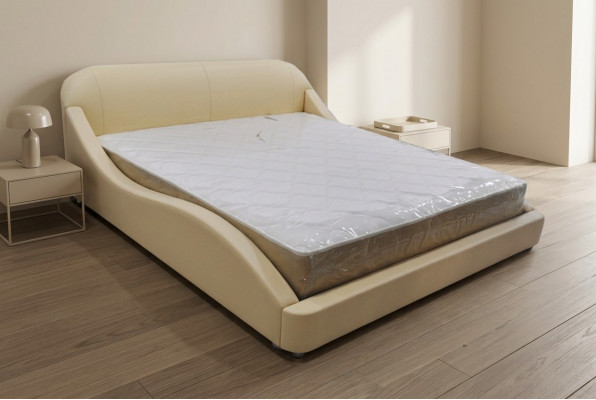 Neit, modern a komfortabel Bett fir d'Schlofzëmmer