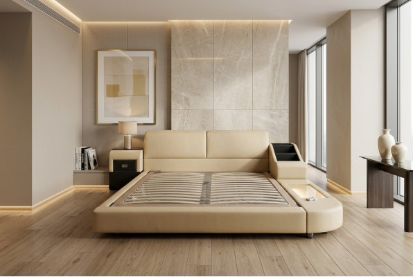Exklusiv Multi-Funktioun Duebel Better Hotel Bestietnes Polster Lieder Design Bett Luxus Nei