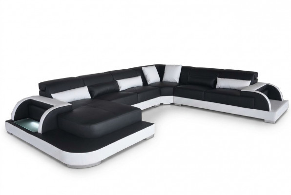 Lieder Sofa Canapé Wunnlandschaft Eck Garnitur Design Modern Sofen U-Form Canapéen