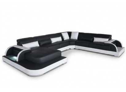 Lieder Sofa Canapé Wunnlandschaft Eck Garnitur Design Modern Sofen U-Form Canapéen