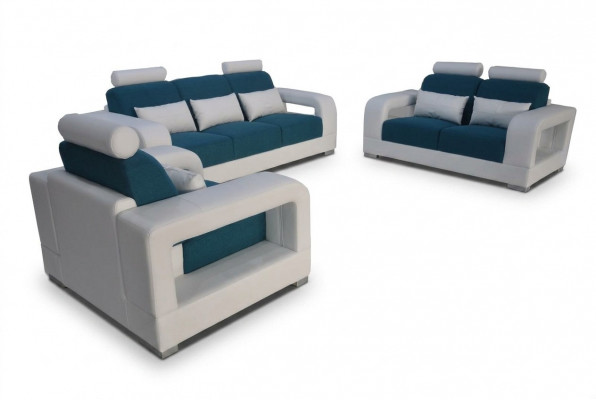 Sofa Canapé Polster Wunnlandschaft Sëtz Miwwelen Set Garnitur 3+2+1 Canapéen
