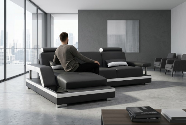 Liederdiva Wohnlandschaft Eck Garnitur Design Modern Divan L-Form