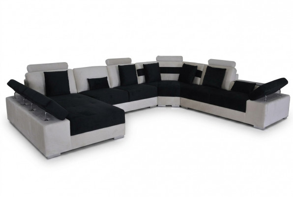 Ledercouch Wunnlandschaft Eckgarnitur Design Modern Zofa U-Form K5014 Nei