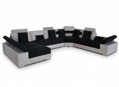 Ledercouch Wunnlandschaft Eckgarnitur Design Modern Zofa U-Form K5014 Nei