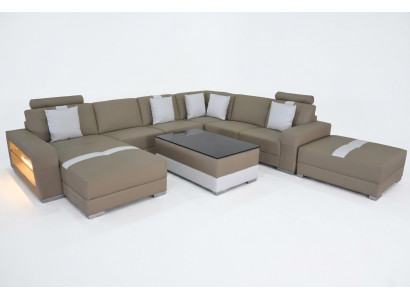 Liederkanapé Dekorativ Canapé Wunnlandschaft Eck Garnitur Design Modern Kanapé