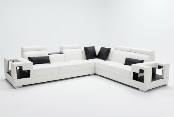 Ledercouch Wunnlandschaft Eckgarnitur Design Modern Sofa L-Form K5001