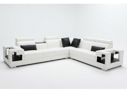 Ledercouch Wunnlandschaft Eckgarnitur Design Modern Sofa L-Form K5001