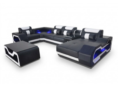 Lieder Sofa Eck Garnitur Design Modern Wunnlandschaft Couchtisch U Form G8046 Nei