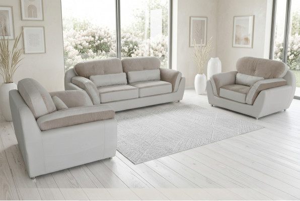Lieder Textil Sofa Polster Sëtz Set Garnitur Design Sofagarnitur 3+1+1 Fotell