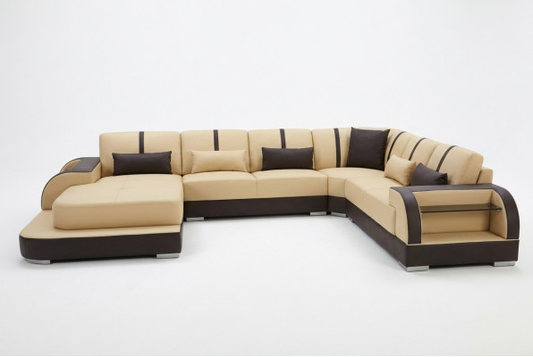 Lieder Couche Polster Sëtz Eck Garnitur Modernen Design Sofen Wunnlandschaft U Form