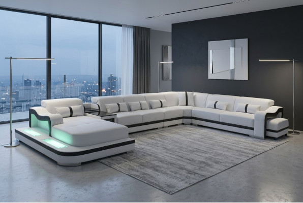 Lieder Couche Polster Sëtz Wunnlandschaft Design Modern Eck Garnitur Sofa U Form