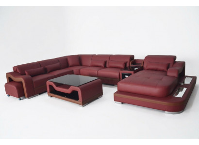 Lieder Wunn Landschaft Garnitur Design Modern Ecke Sofa Canapé U-Form G8027G Dësch