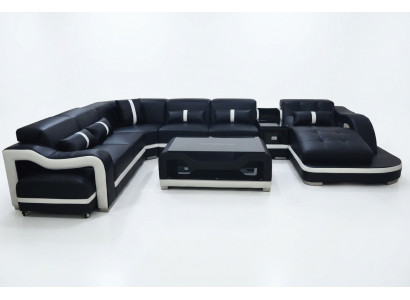 Ecksofa Couch Polster Ecke Garnitur Lieder Couchen Wunnlandschaft U-Form Sofas