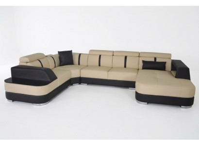 Eck-Sofa Couch Polster Ecke Garnitur Lieder Sofa Couchen Wunnlandschaft U Form