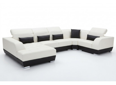 Luxus U Form Wunnlandschaft Canapé Sofa Miwwelen Polster Sëtz Garnitur Eck Canapéen