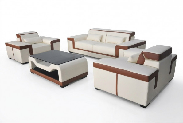 Sofa Polster Lieder Canapé Sëtz Komplett Set Modern Garnitur 3+2+1 Wunnlandschaft