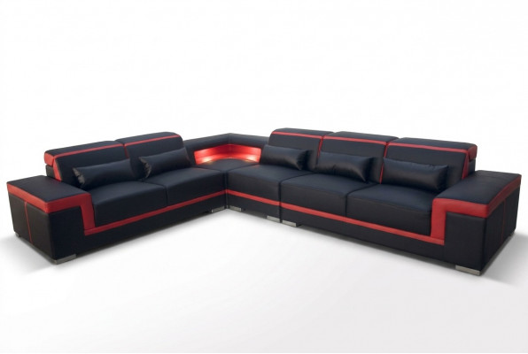 XXL Ecksofa Liedersektion Wunnlandschaft Garnitur Design Modern Sofa L-Form G8020B