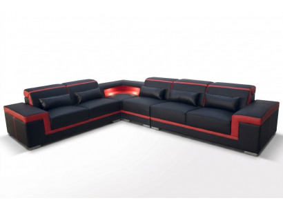 XXL Ecksofa Liedersektion Wunnlandschaft Garnitur Design Modern Sofa L-Form G8020B
