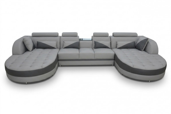 Ecksofa Polster Couch Sitz Eck Lieder Garnitur U-Form Wunnlandschaft