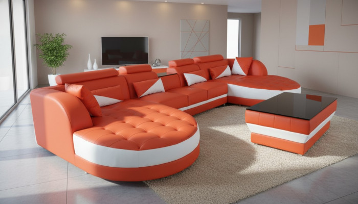 Lieder Eck Canapé Eck Wunnlandschaft Garnitur Design Moderne Canapéen Canapéen UForm G8018