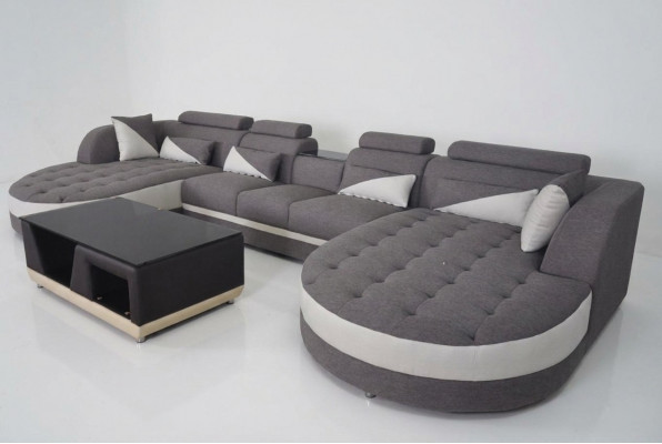 Ecksofa Polstersëtz Couch Garnitur Modern U-Form Wunnlandschaft Eck Lieder