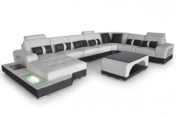 Lieder Sofa Modern Couch Polster Wunnlandschaft XXL Grouss Eck Couchen Sëtz Design