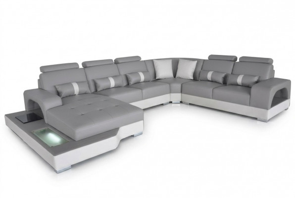 Lieder Eck Canapé Eck Wunnlandschaft Garnitur Design Modern Couch