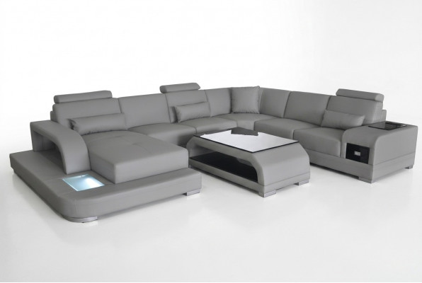 Eck Canapé Polster Couch Sitz Eck Lieder Garnitur Modern U Form