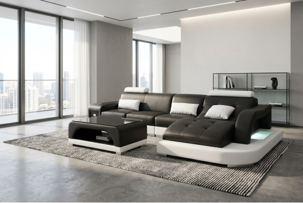Ecksofa Canapé Polster Dësch Couches Sofas Wunnlandschaft Luxus Garnitur