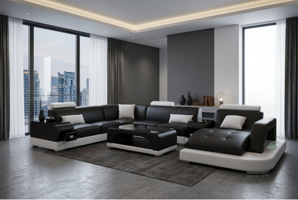 Lieder Eck Sofa Eck Wunnlandschaft Garnitur Design Modern Couch Sofas U-Form G8009