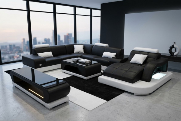Canapé Couché Polster Sëtz Eck Modern Couchen U Form Wunnlandschaft Garnitur Nei