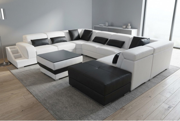 Lieder Eck Canapé Eck Wunnlandschaft Garnitur Design Modern Couch UForm G8008 Canapéen