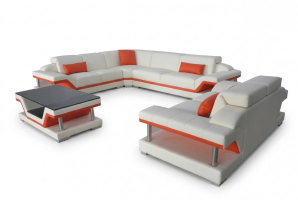 Lieder Sofa Modern Couch Wunnlandschaft 2 Sëtzer Couches Sëtz Eck Dësch