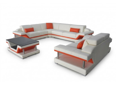 Lieder Sofa Modern Couch Wunnlandschaft 2 Sëtzer Couches Sëtz Eck Dësch