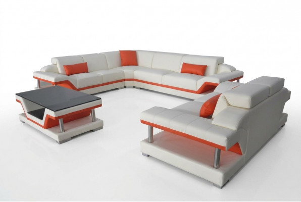 Ecksofa Polster Couch Sëtz Eck Lieder Garnitur Wunnlandschaft Modern